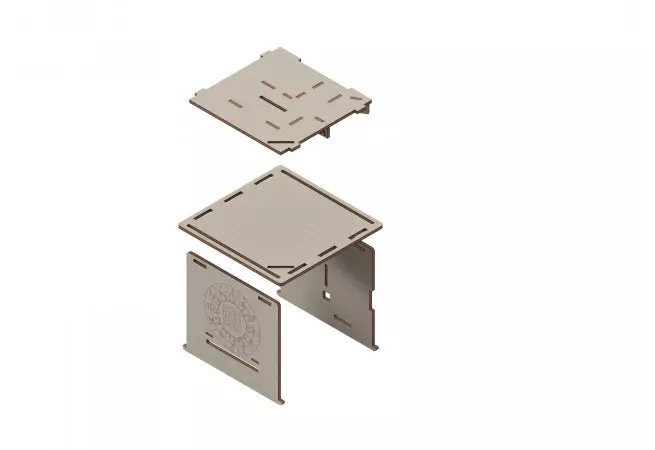 Fotos und Abbildungen von 3D Puzzle Game Space Box Trio. ESC WELT.